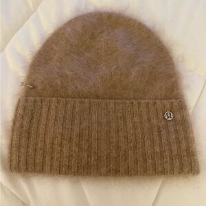 Lululemon Athletica Fuzzy Brown Beanie